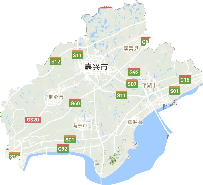 嘉興市地形圖