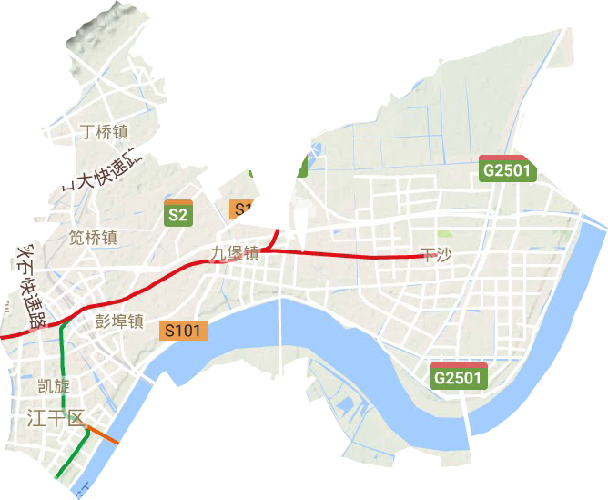 江干區地形圖