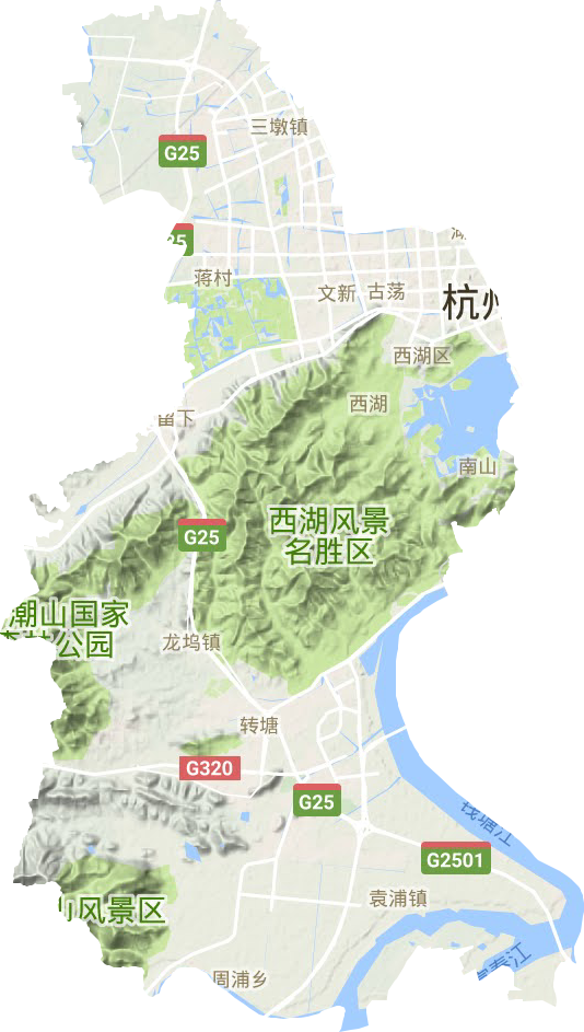 西湖區(qū)地形圖