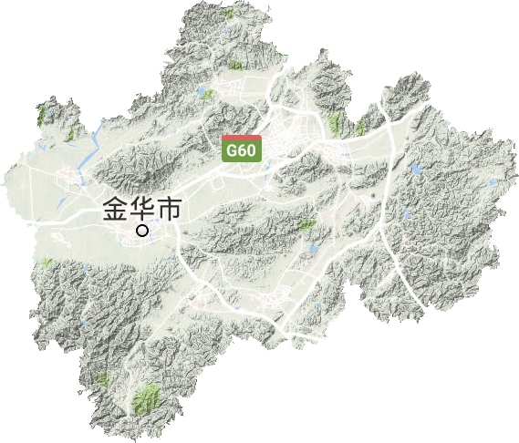 金華市地形圖