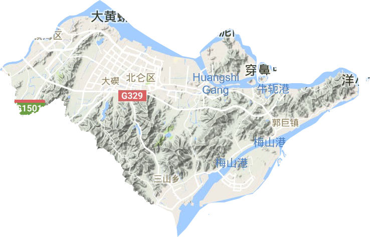 北侖區地形圖