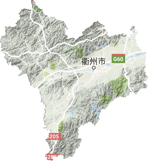 衢州市地形圖