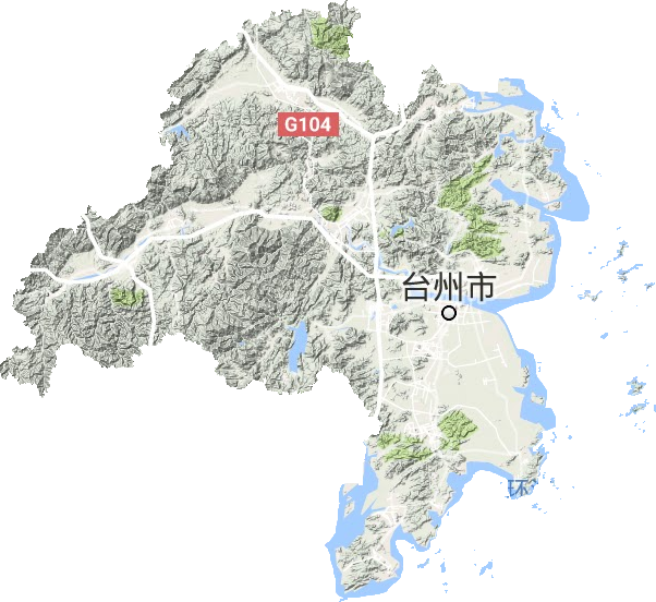 臺州市地形圖