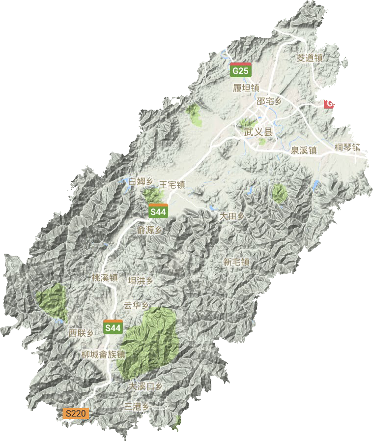 武義縣地形圖