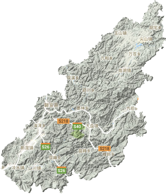 磐安縣地形圖