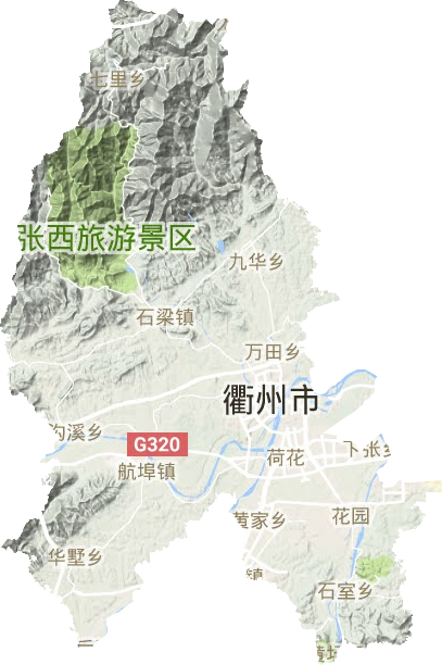 柯城區地形圖