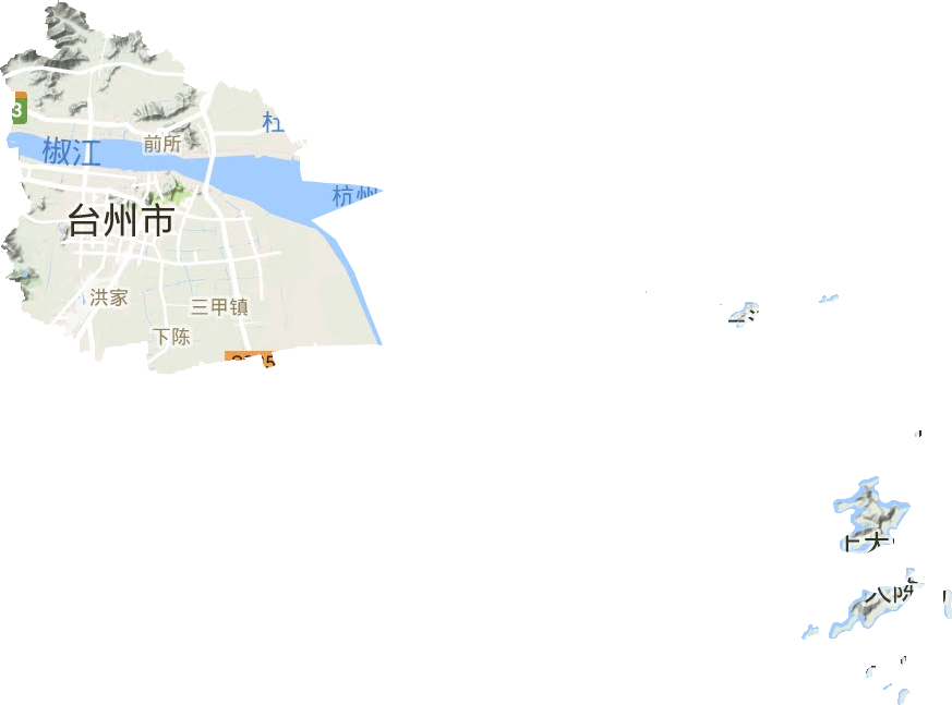 椒江區地形圖