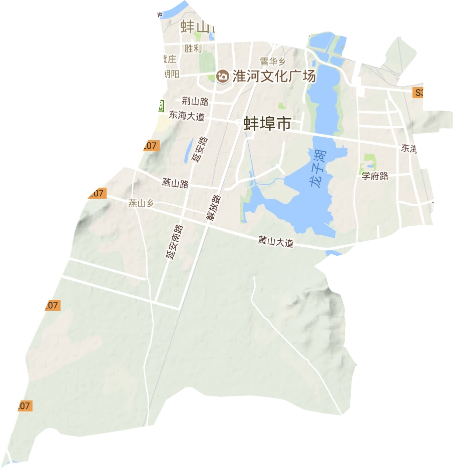 蚌山區地形圖