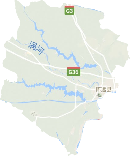懷遠縣地形圖