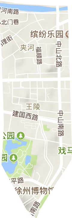 王陵街道地形圖