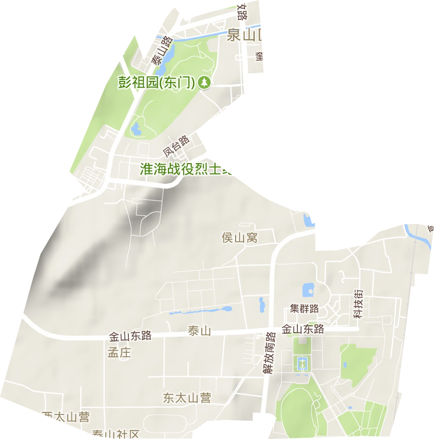 泰山街道地形圖