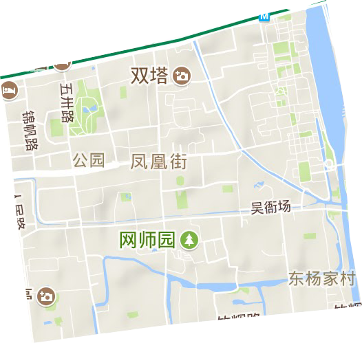 雙塔街道地形圖