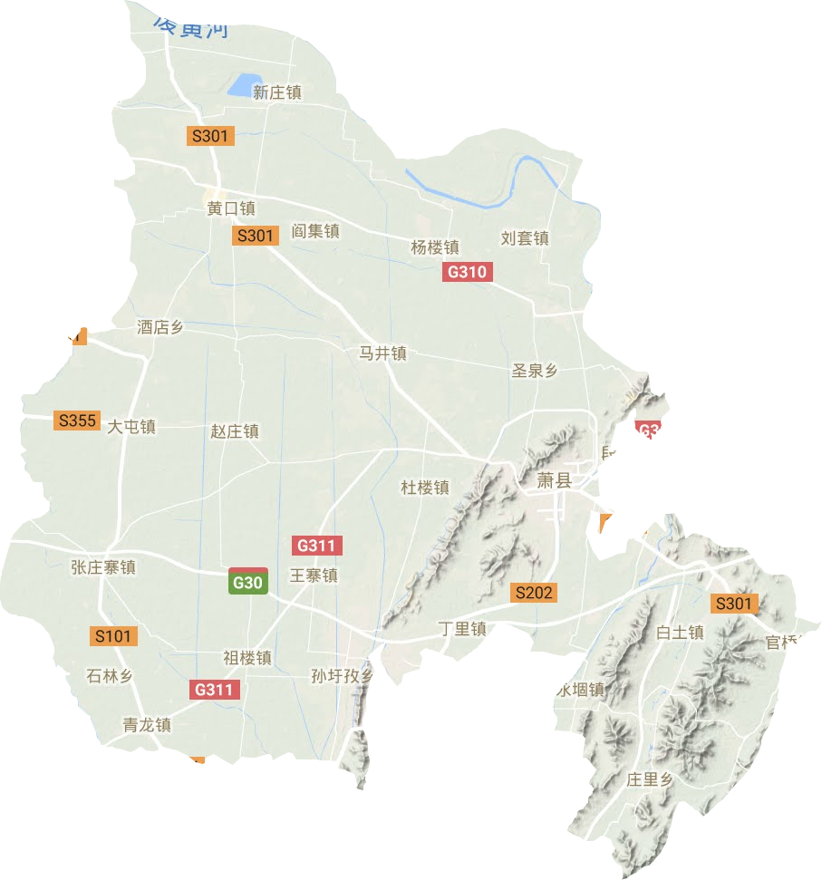 蕭縣地形圖