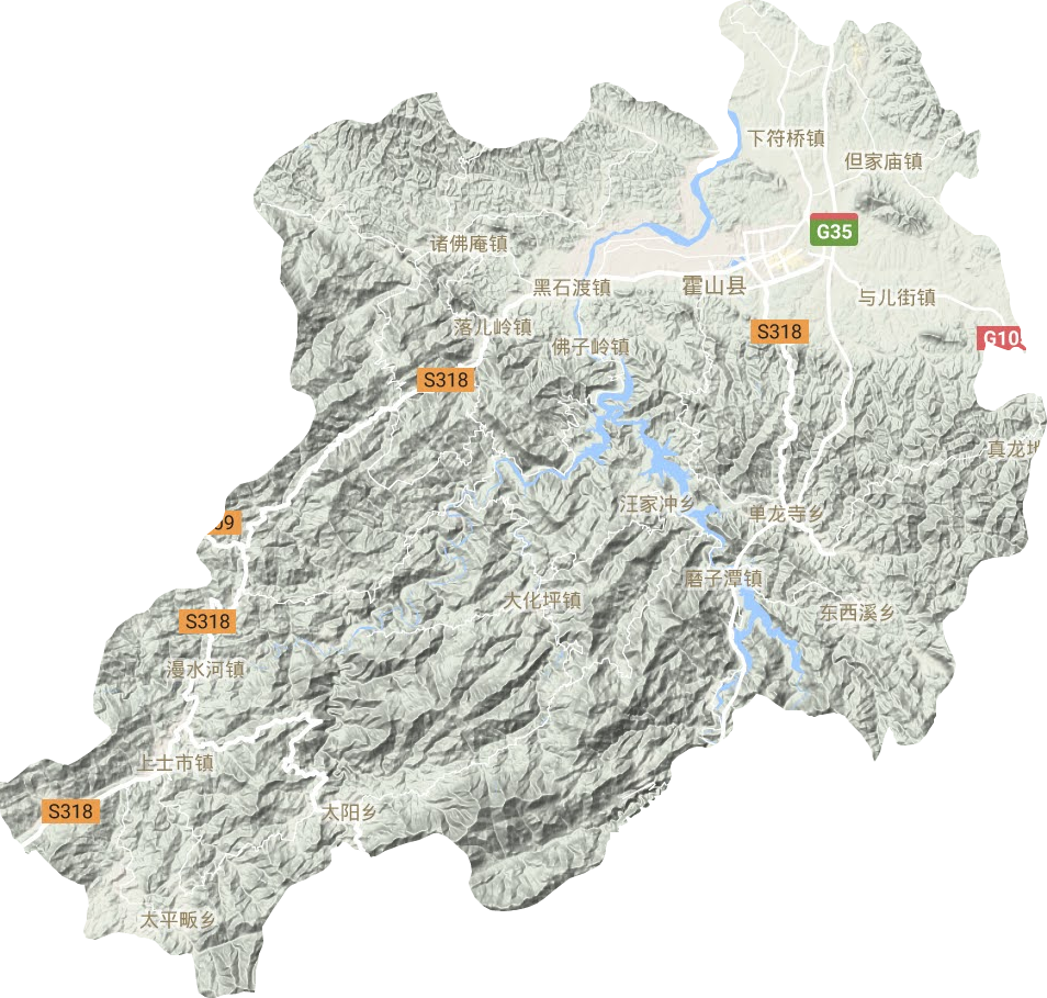 霍山縣地形圖