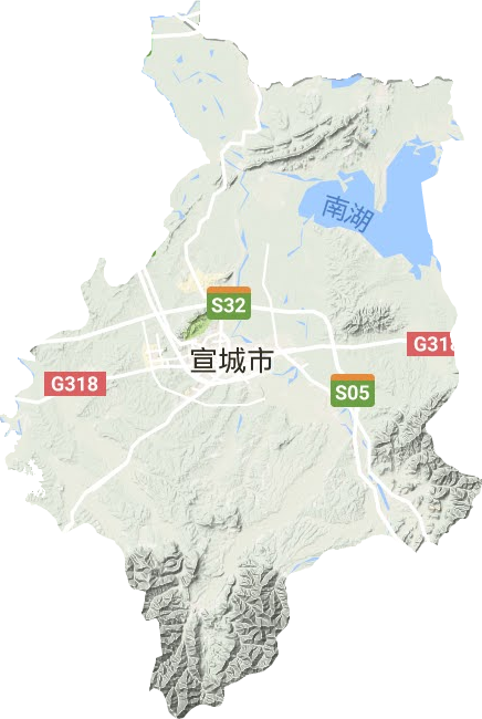 宣州區地形圖