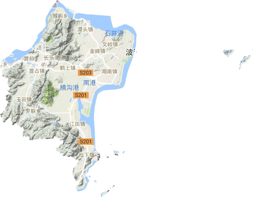 長樂區地形圖