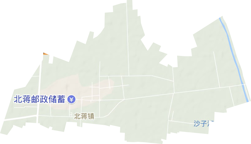 北蔣街道地形圖