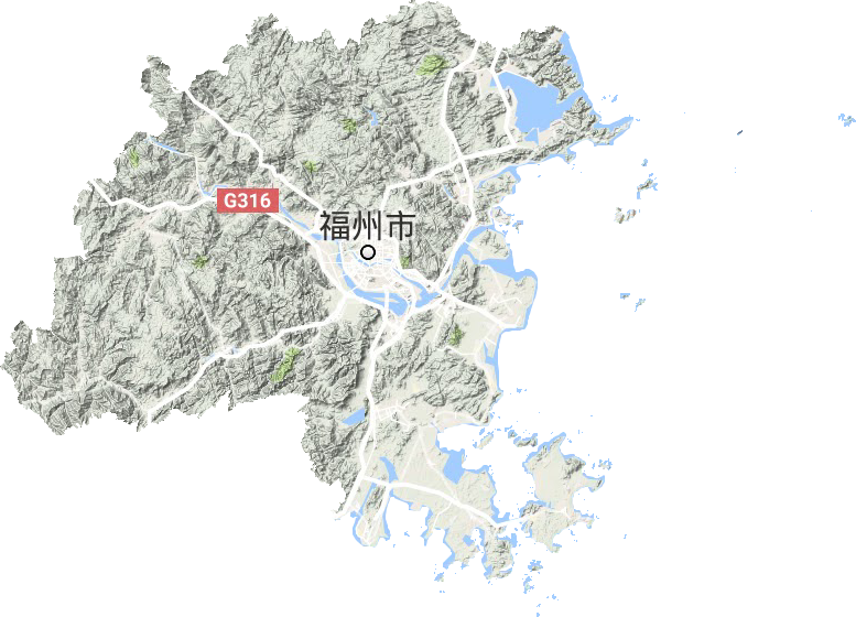 福州市地形圖