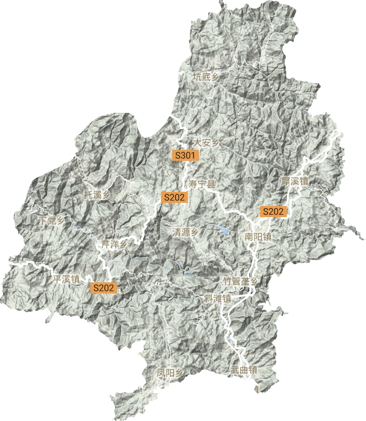 壽寧縣地形圖