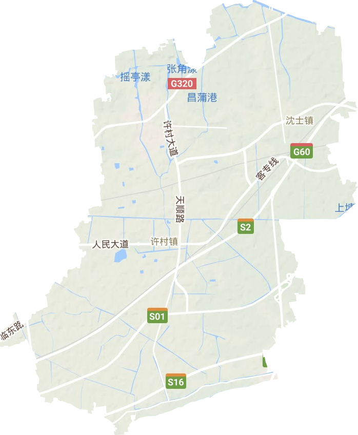 許村鎮(zhèn)地形圖