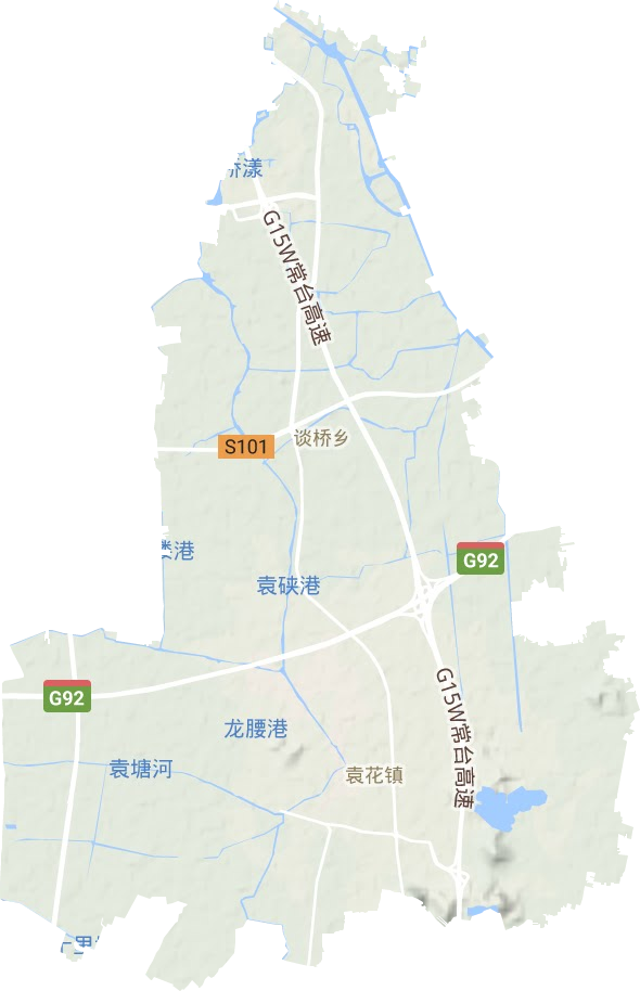 袁花鎮地形圖