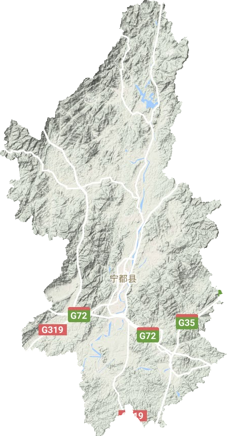 寧都縣地形圖