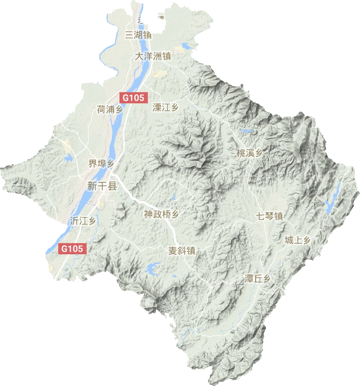 新干縣地形圖