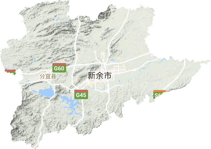 新余市地形圖