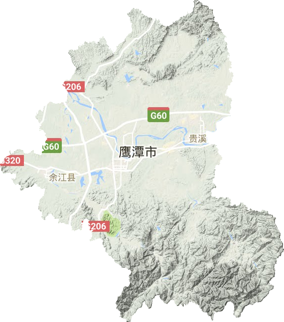 鷹潭市地形圖