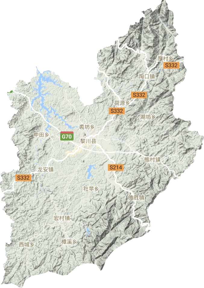 黎川縣地形圖