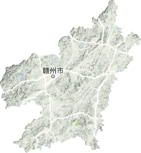 贛州市地形圖
