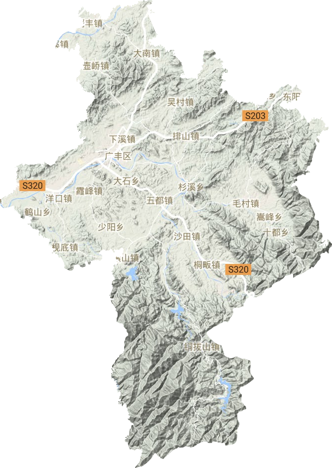 廣豐區(qū)地形圖