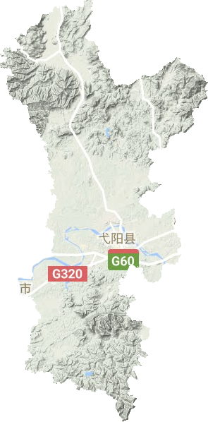 弋陽縣地形圖
