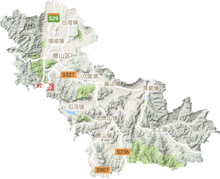 博山區地形圖
