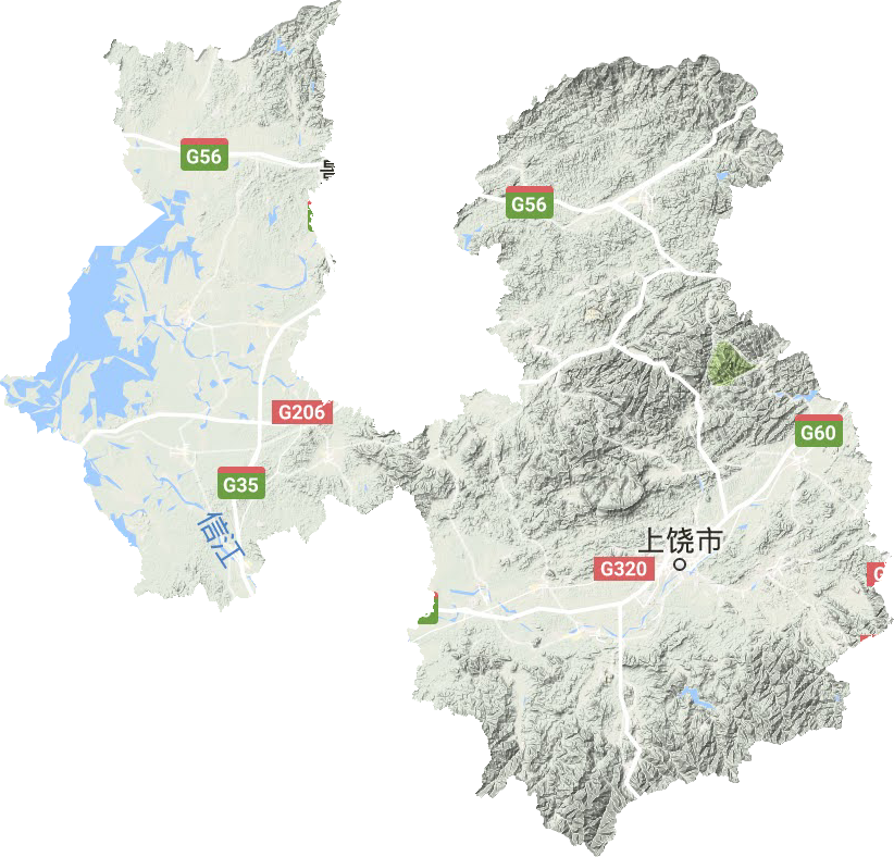 上饒市地形圖