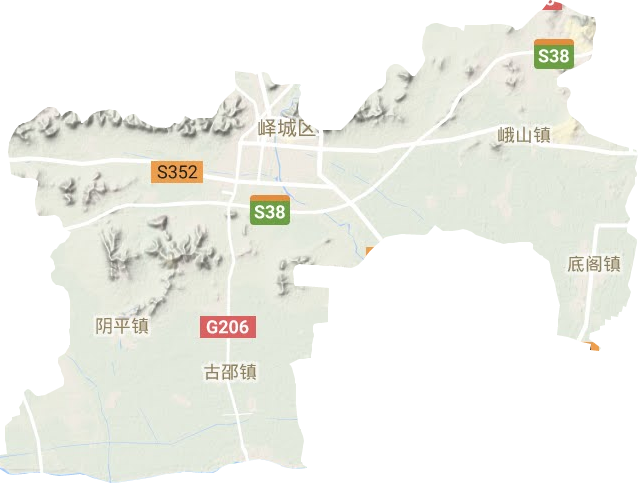 嶧城區地形圖
