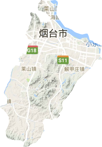 萊山區(qū)地形圖