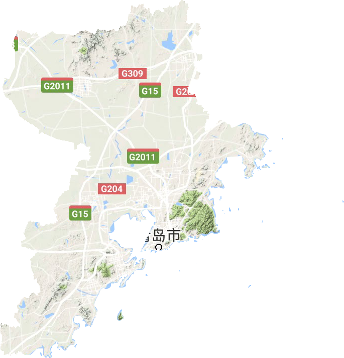 青島市地形圖