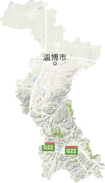 淄博市地形圖
