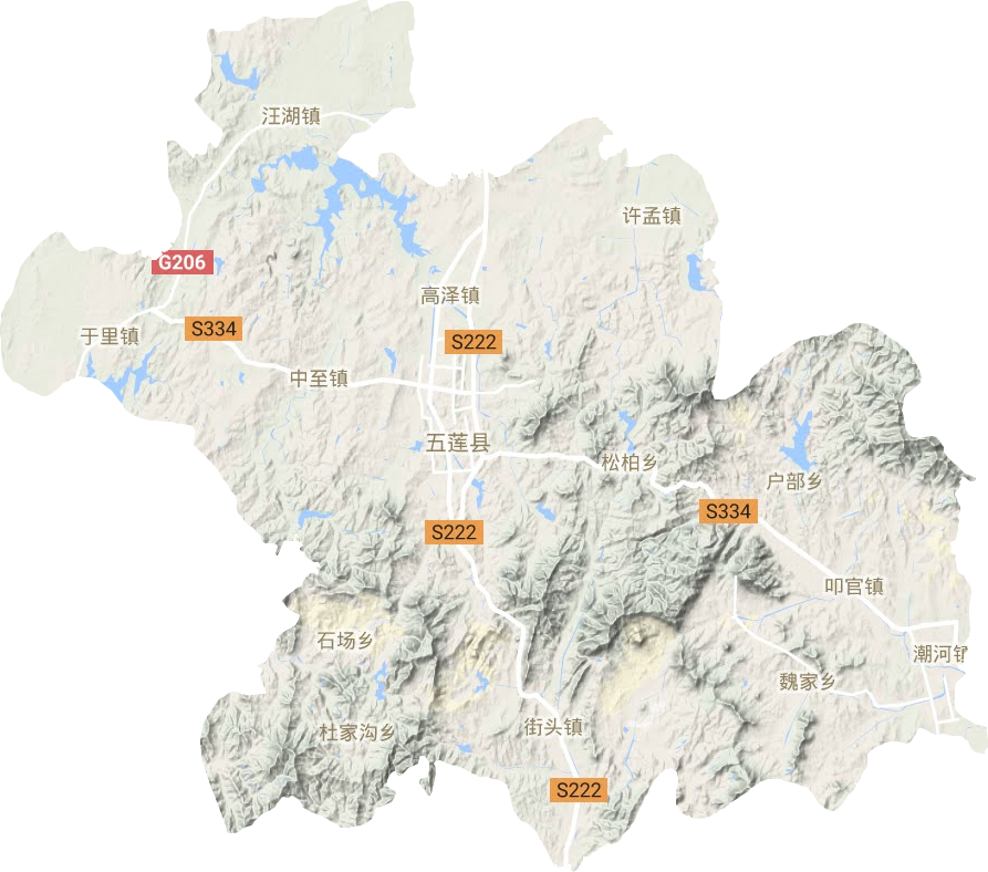 五蓮縣地形圖