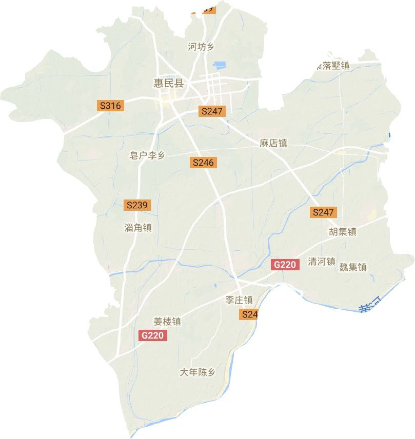 惠民縣地形圖