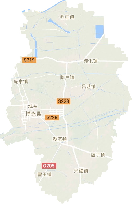 博興縣地形圖