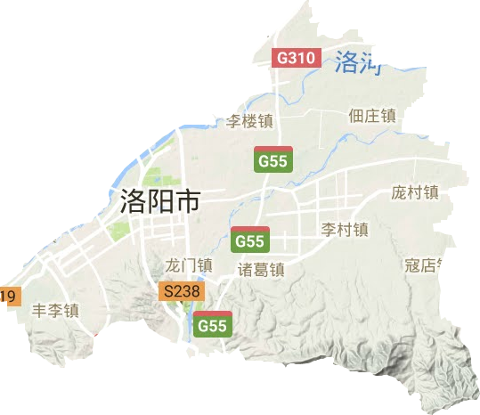 洛龍區地形圖