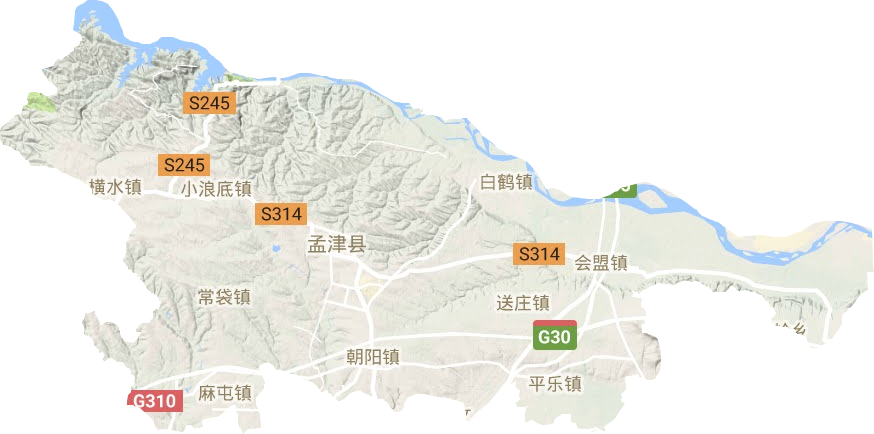 孟津縣地形圖