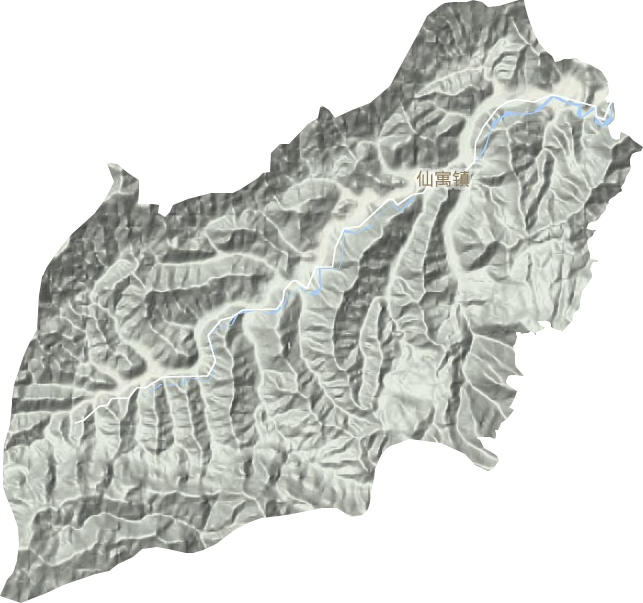 仙寓鎮(zhèn)地形圖
