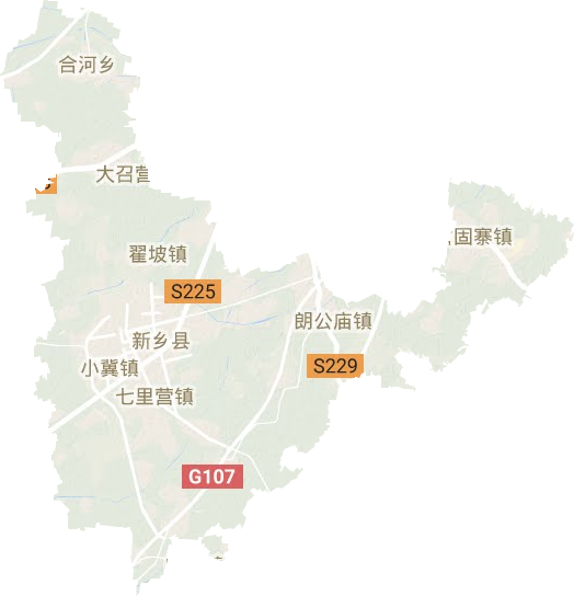 新鄉(xiāng)縣地形圖