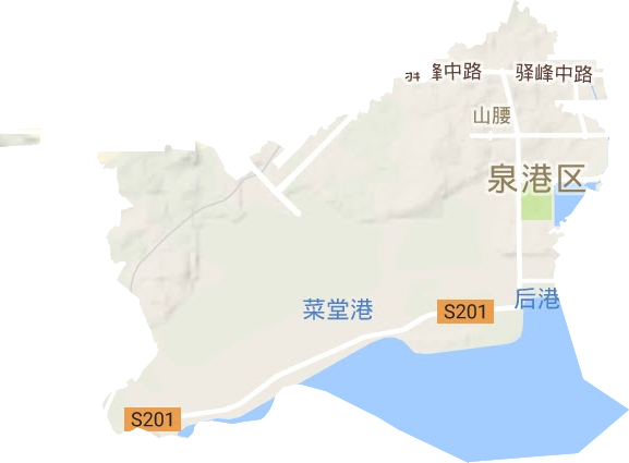 山腰街道地形圖
