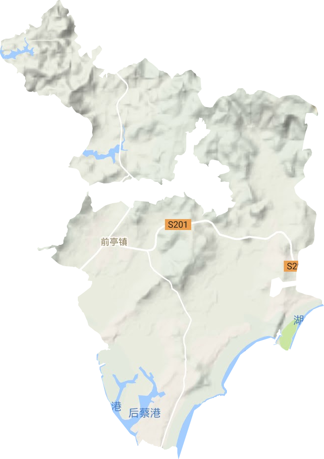 前亭鎮(zhèn)地形圖