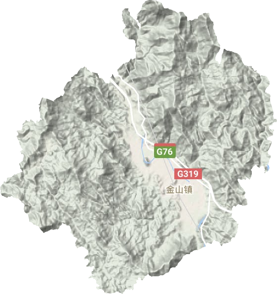 金山鎮(zhèn)地形圖