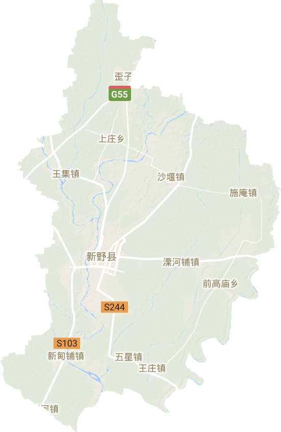 新野縣地形圖